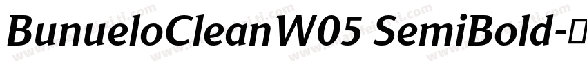 BunueloCleanW05 SemiBold字体转换